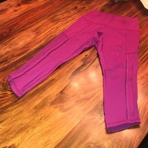 lululemon 7/8 luxtreme, mesh pant